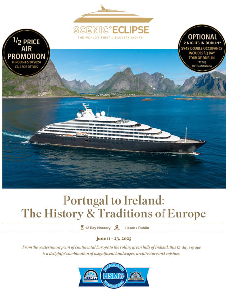 Portugal-to-Ireland cruise in June 2024