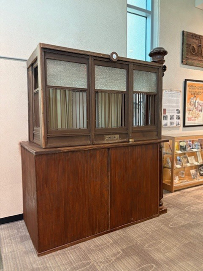 1915 The Stuart Bank Teller’s Window in the Ashley Gang Exhibit